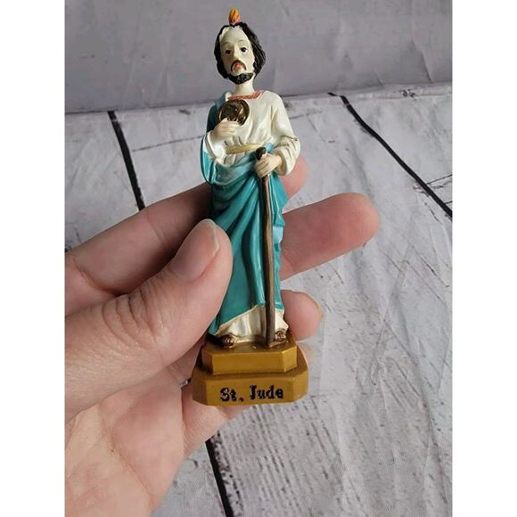 st jude vintage resin figure statue - Picture 4 of 7